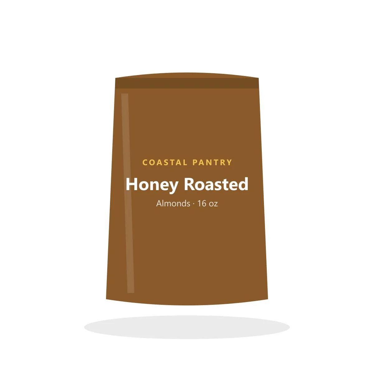 Coastal Pantry Coastal Pantry Honey Roasted Almonds 16 oz Resealable Pouch – UPC 208417300281
