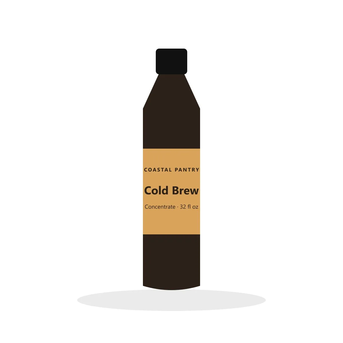 Coastal Pantry Coastal Pantry Cold Brew Coffee Concentrate 32 fl oz – UPC 208417300359